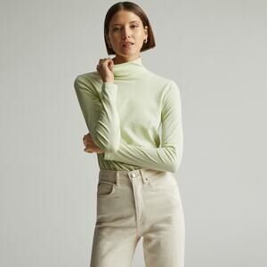 Everlane The Organic Cotton Turtleneck Green Base - Size M